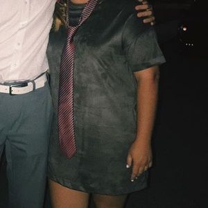 Felt material mini dress